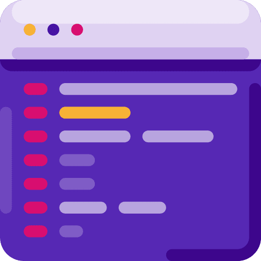 Coding ui multimedia web page icon