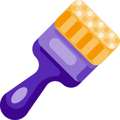 Paint brush art tools and utensils paint brush icon