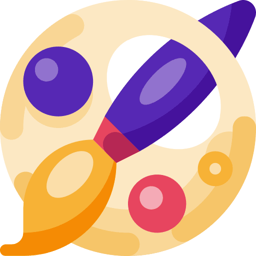 Paint palette painting palette painting art and design icon