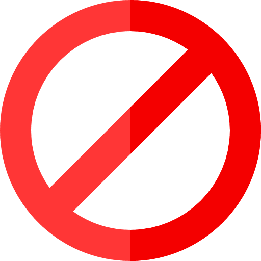 Prohibition forbidden shapes and symbols symbol icon