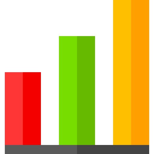 Bar chart analytics statistics graph icon
