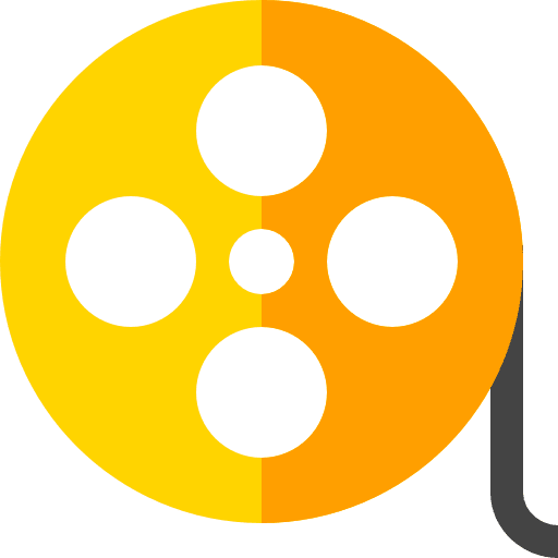 Movie music and multimedia technology cinema icon