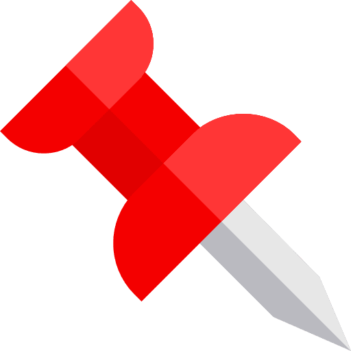 Push pin office material attachment ui icon