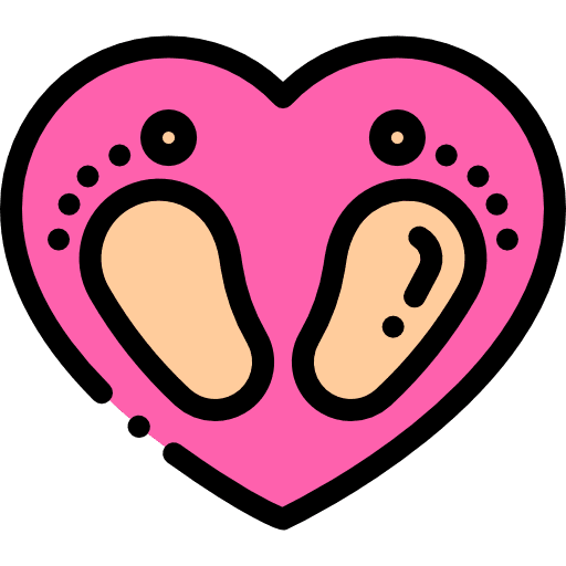 Footprints steps baby footprints icon