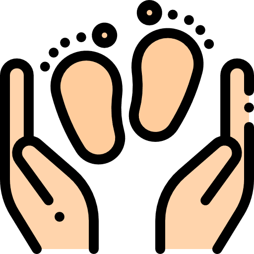 Maternity hands and gestures newborn family icon