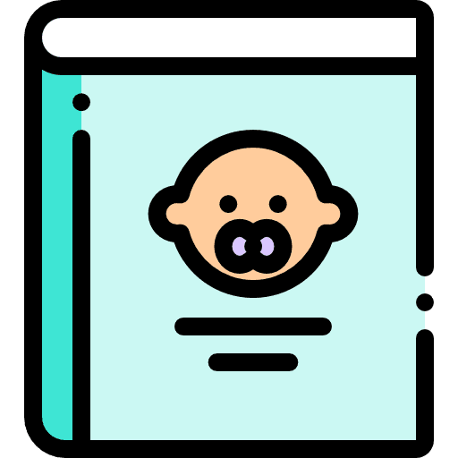 Guide book baby education rising icon