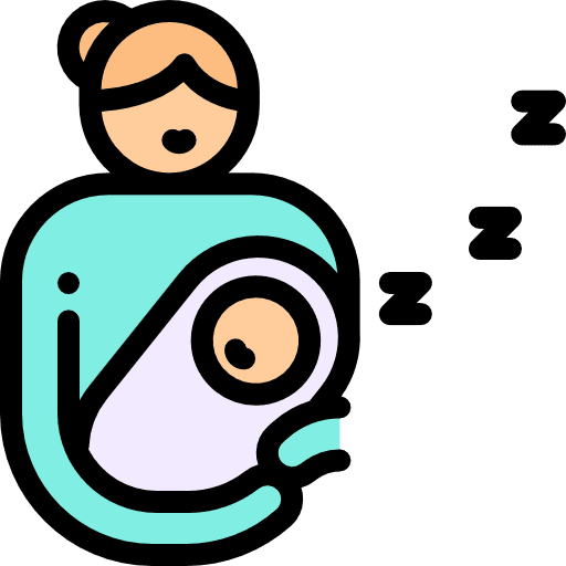 Sleeping kid and baby baby motherhood icon