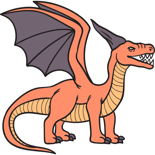 Dragon animals folklore legend icon Dragon animals folklore legend icon