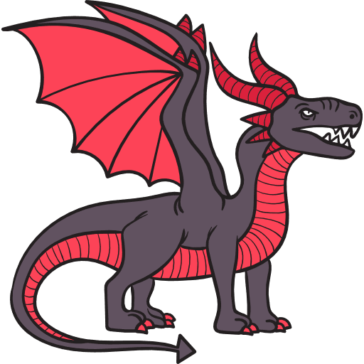 Dragon character monster legend icon Dragon character monster legend icon