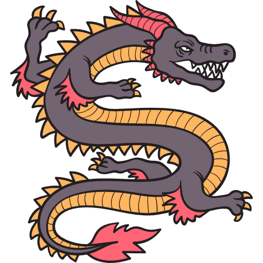 Dragon dragon fantasy character icon Dragon dragon fantasy character icon