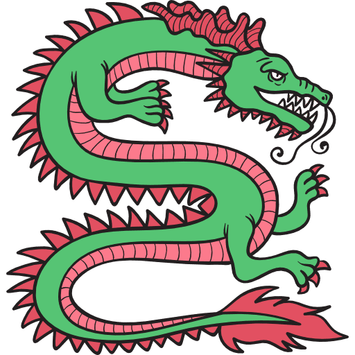 Dragon fairy tale fantasy folklore icon Dragon fairy tale fantasy folklore icon