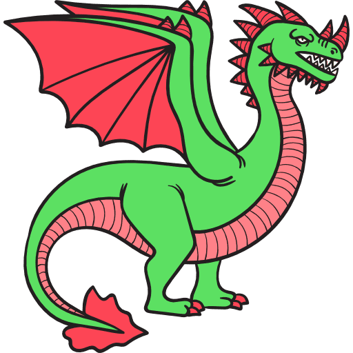 Dragon monster animals character icon Dragon monster animals character icon