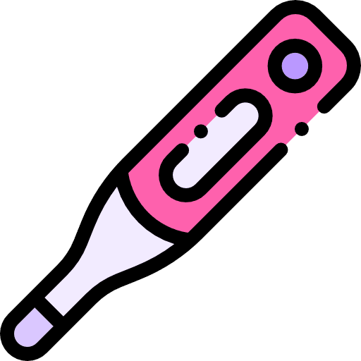 Thermometer healthcare and medical temperature digital icon