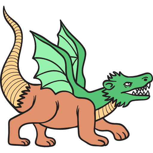 Dragon character animals folklore icon Dragon character animals folklore icon