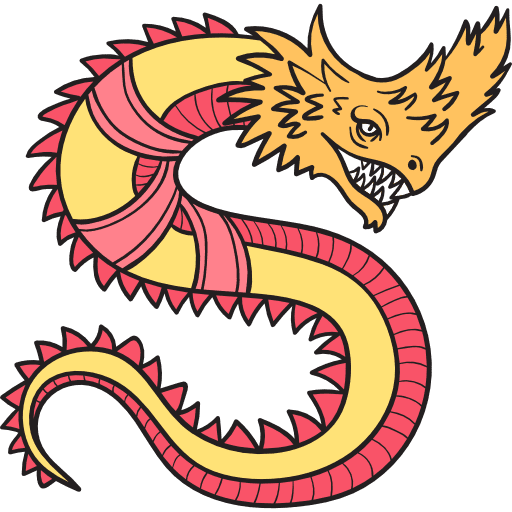 Dragon fairy tale animals legend icon Dragon fairy tale animals legend icon