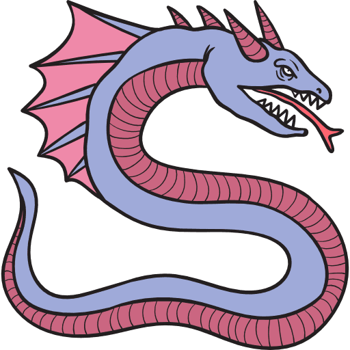 Dragon fantasy folklore character icon Dragon fantasy folklore character icon