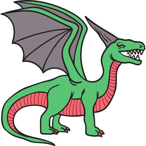 Dragon folklore fantasy legend icon Dragon folklore fantasy legend icon