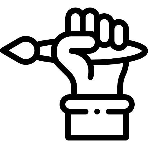 Hand painter artist art and design icon