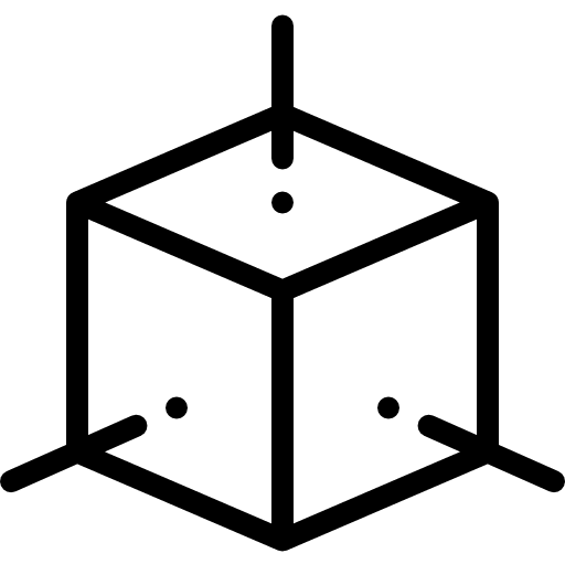 3d shapes and symbols 3d square icon