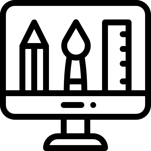 Computer technology graphics web design icon