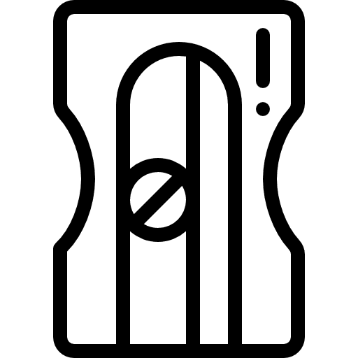 Sharpener art and design school material pencil icon