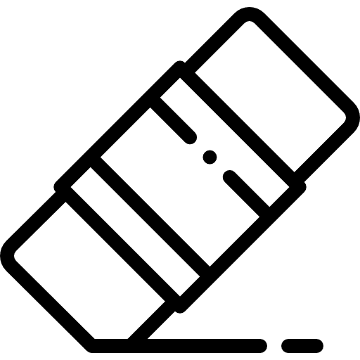 Eraser remove art and design education icon