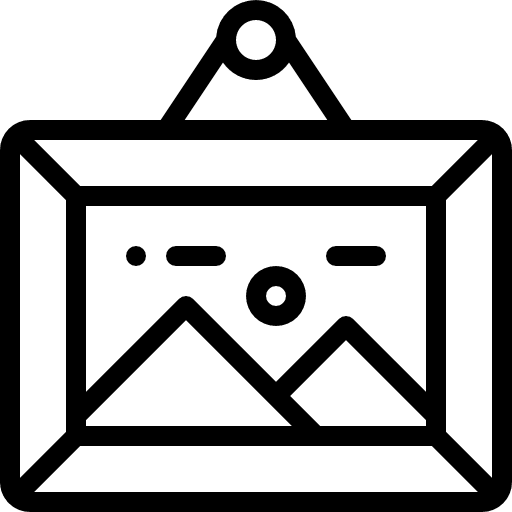 Frames painting photos art icon