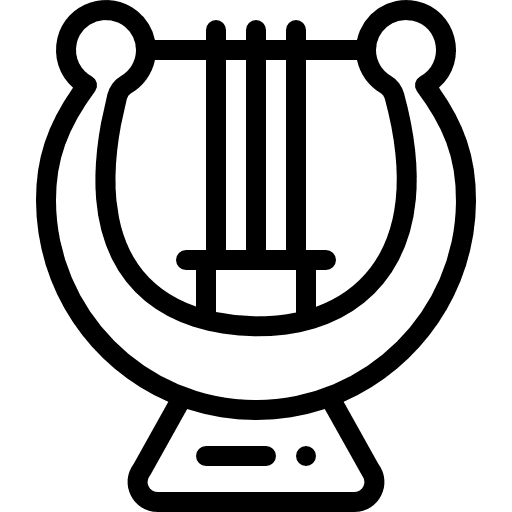 Harp musical harp string instrument icon