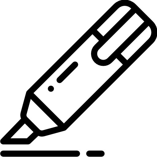 Highlighter drawing permanent draw icon