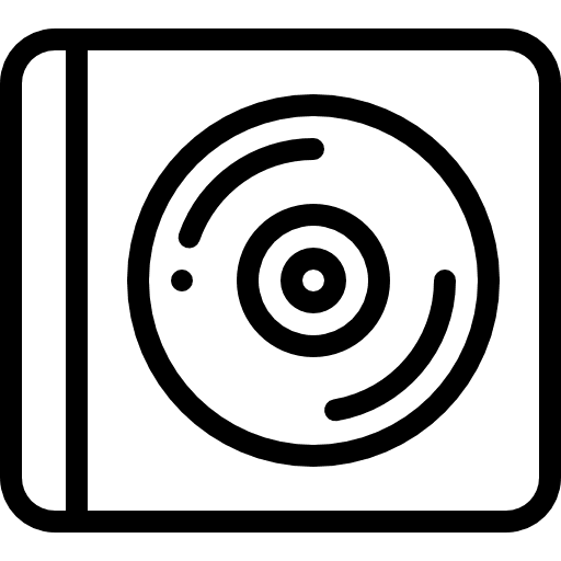 Cd bluray music player entertainment icon