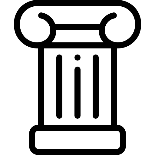 Column elegant art and design art icon