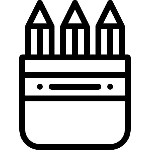 Pencil box edit tools art and design office material icon