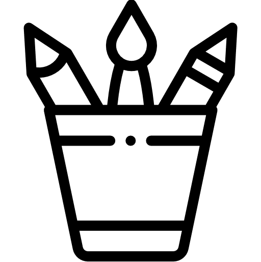 Pencil case writing business and finance school material icon