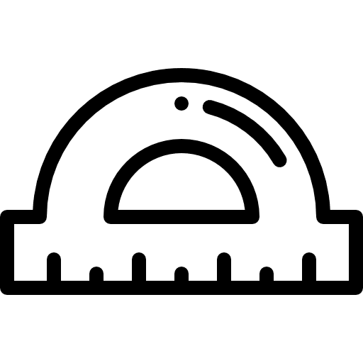 Protractor education protractor stationery icon