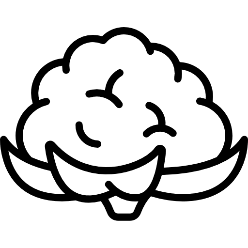 Cauliflower organic food and restaurant vegetable icon