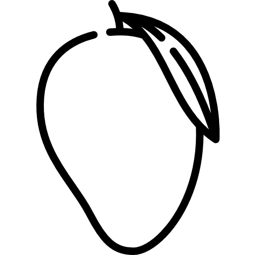 Mango vegan food and restaurant healthy food icon