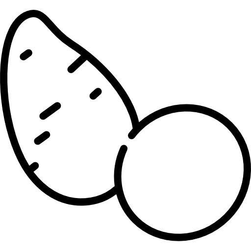 Sweet potato food and restaurant sweet potato vegetarian icon