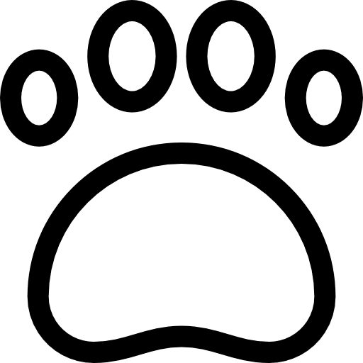 Paw dog leg paws icon