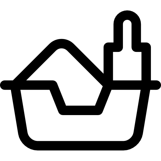 Litter box sand healthcare and medical cat box icon Litter box sand healthcare and medical cat box icon