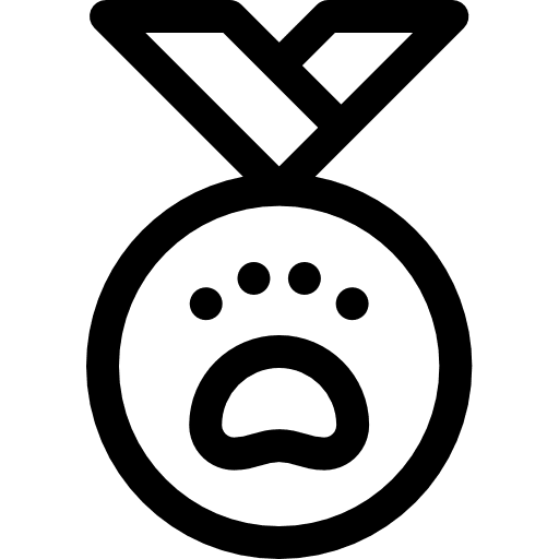 Medal sports and competition animal pawn icon Medal sports and competition animal pawn icon