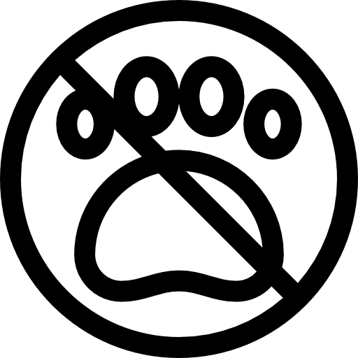 No pets not allowed paw print dog icon No pets not allowed paw print dog icon