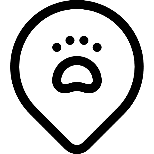 Park walk paw visit icon Park walk paw visit icon