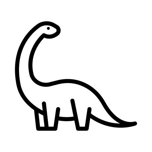 Diplodocus dinosaur extinct wild life icon