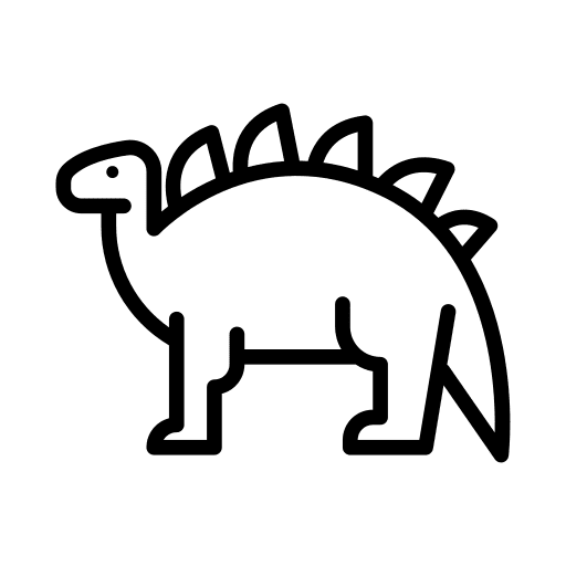 Stegosaurus wild life dinosaur animals icon