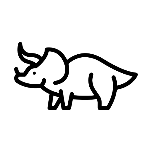 Triceratops wild life animals dinosaur icon Triceratops wild life animals dinosaur icon