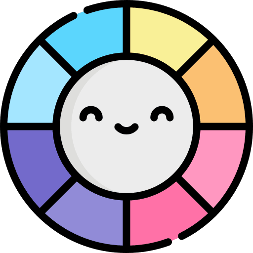 Color wheel art decó edit color wheel icon