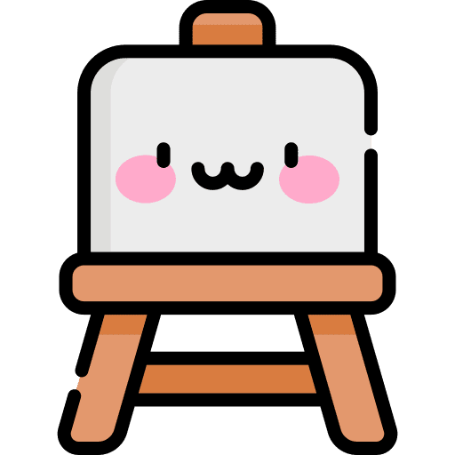 Easel painting art artistic icon