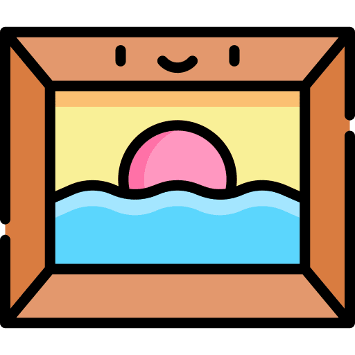 Painting art frame picture icon