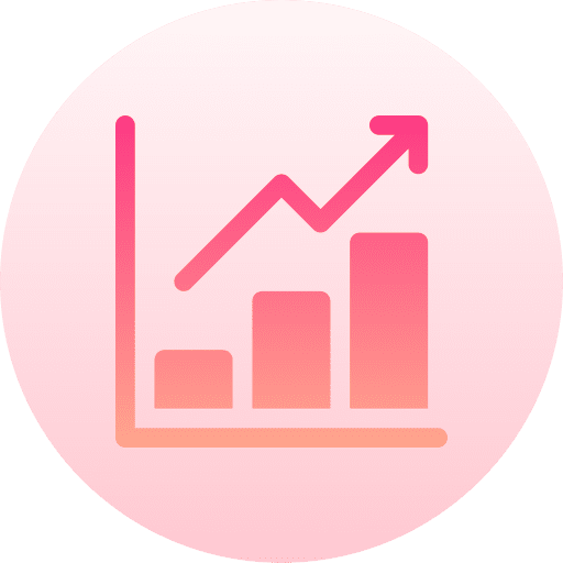 Growth increase profit performance icon