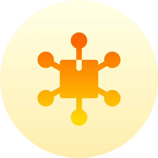 Distribution networking logistic product icon